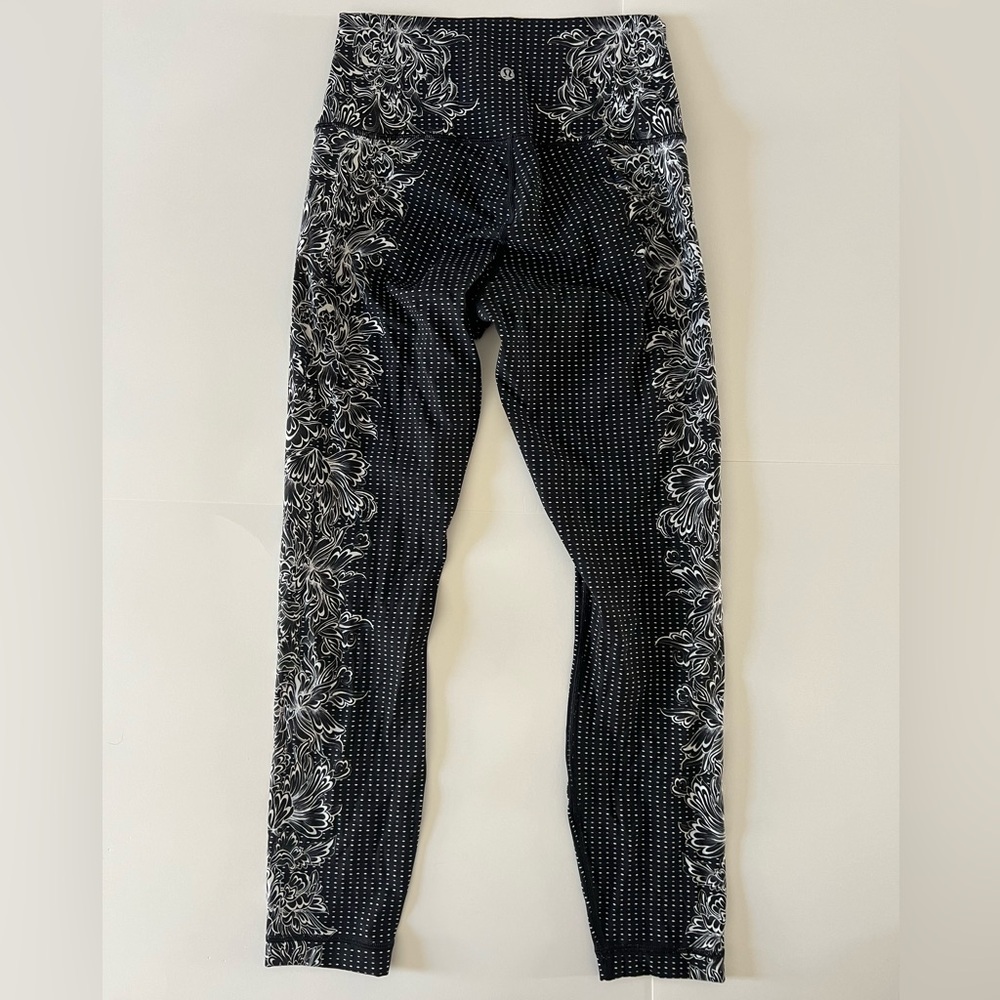 Lululemon Wunder Under Hi-Rise 7/8 Tight Engineered Print Alpine White Black - Picture 6 of 8